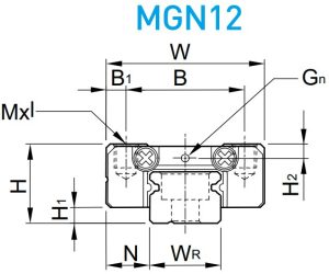 Hiwin MGN12 linear rail