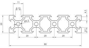 Ooznest V slot aluminium extrusion profile